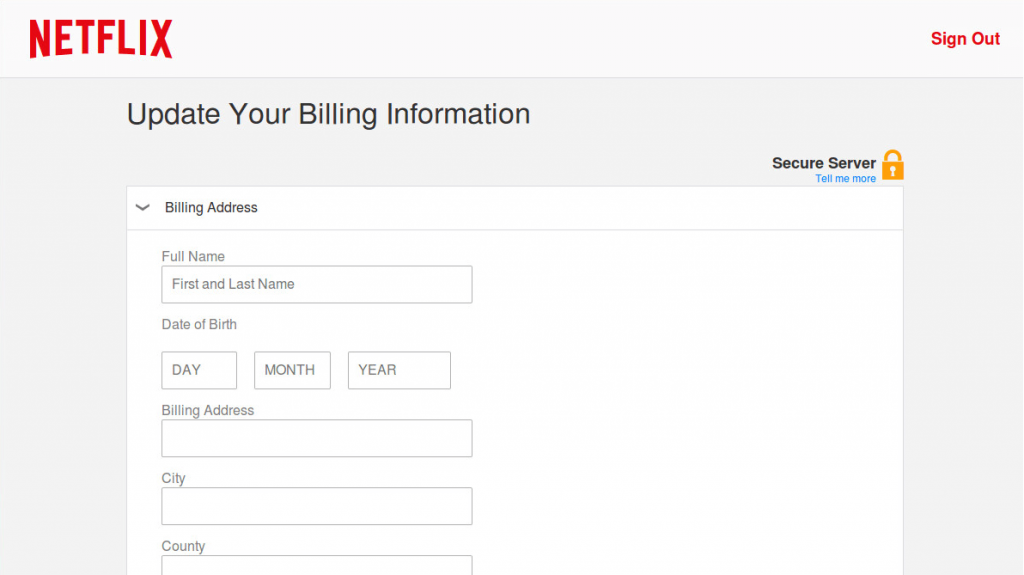 Billing add. Billing information как заполнять.