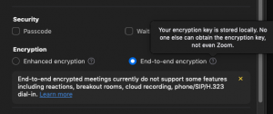 zoom end to end encryption 